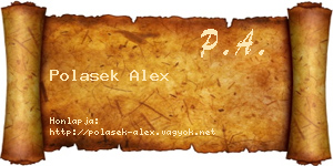 Polasek Alex névjegykártya